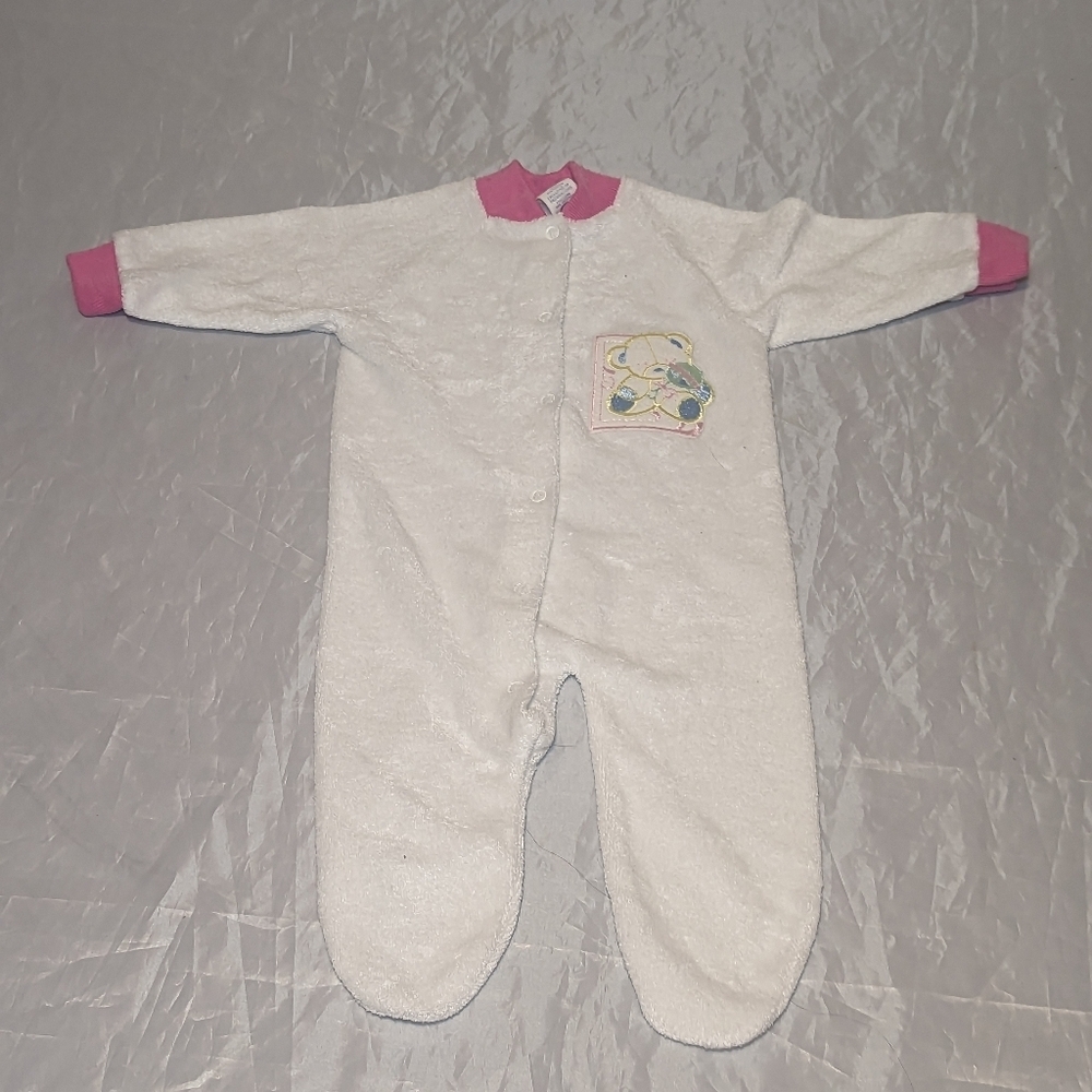 Gerber White and Pink Baby One Piece